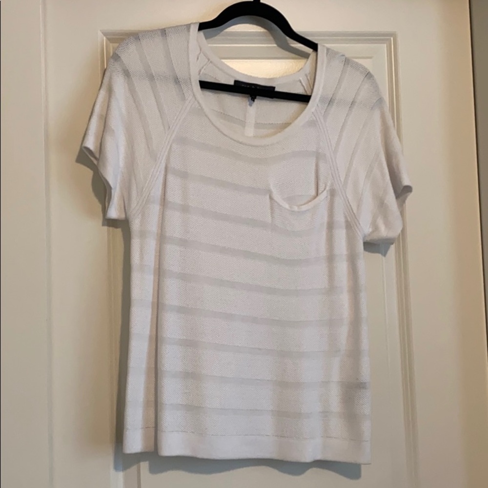rag & bone knitted short sleeve top